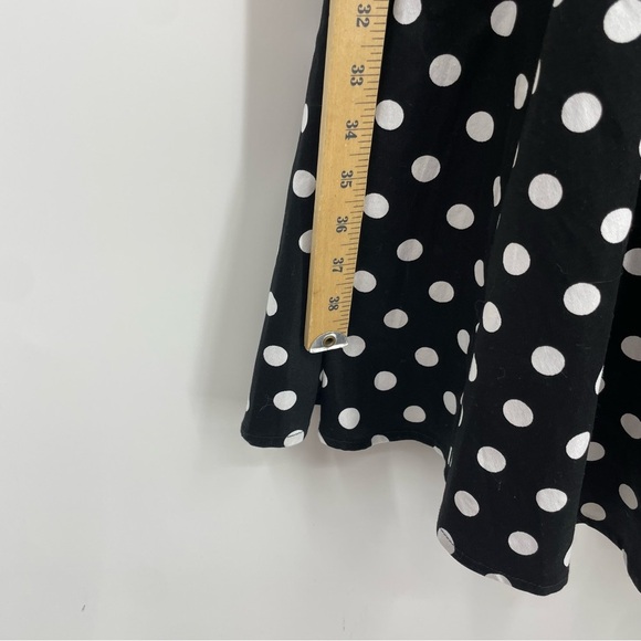 ModCloth Collectif London Polka Dot Pinup Dress Sz XS black white - Picture 6 of 9